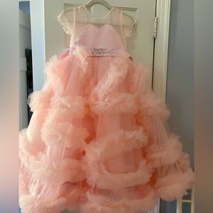 Girl’s Light Pink Tuille Dress